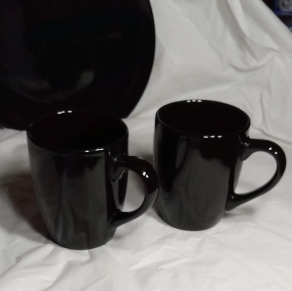 Dover & York Black Set of 2 Cups 1 Dinner Plate - Picture 5 of 8